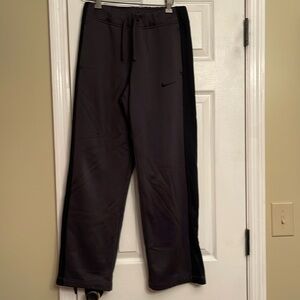 Nike dark grey athletic pants small logo $79